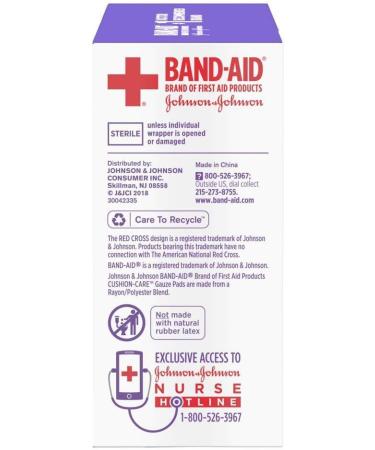 Band-Aid Medium Gauze Pads 3x3 Inches (Pack of 6 60 Count) | Perfect for Wound Care - Fast International Shipping - Buy Online on GoSupps.com