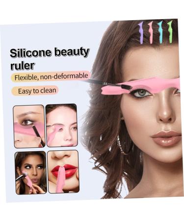 Abaodam 6 Pcs Eyeliner Eyelash Separator Tool Eyebrow Stencil Silicone Eyebrow Aid Eyebrow Pencil Third Gear - Buy Online on GoSupps.com