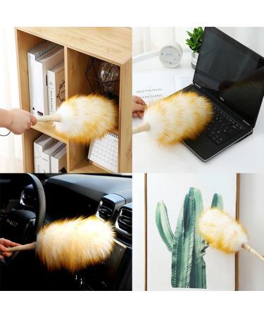 siyewio 1 Piece Lambswool Dusters with Solid Wooden Handle Flexible Anti-Static Wood+Wool for Office Home and Car Etc. - Buy Online on GoSupps.com
