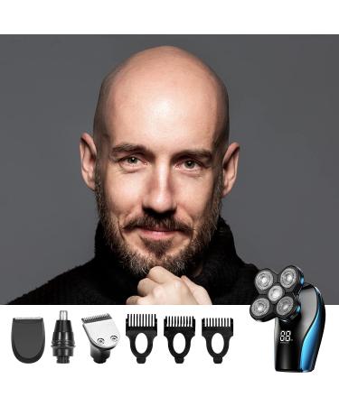 ATEEN Head Shaver - 5D Floating Smooth Shave Grooming Kit for Bald Men - Anti-Pinch, Cordless Rechargeable Electric Razor - Wet & Dry, LED Display - Lavender - Buy Online on GoSupps.com