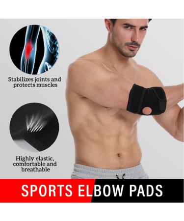 Milltrip Elbow Support - Neoprene Brace for Tendinitis & Arthritis Relief | Elbow Pads for Tennis & Golfers | Pain Relief & Protection - Buy Online on GoSupps.com
