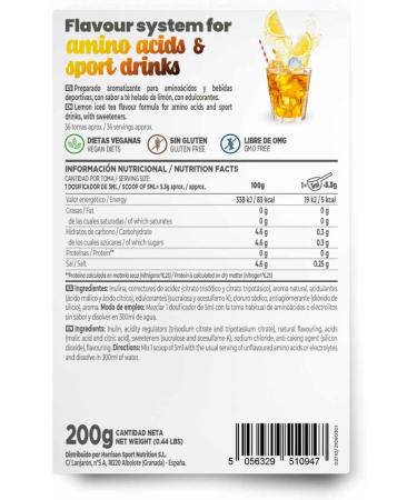  HSN Amino Acids and Sports Drinks HSN | Lemon Iced Tea 200g 36 servings per box | For Keto and Vegan diets | Extremely low in calories and sugar | GMO-free gluten-free - Buy Online on GoSupps.com