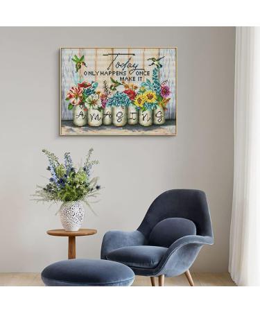 Hummingbird & Flower Cross Stitch Kit for Adults | DIY Stamping Cross Stitch Patterns | Home Decor Stitching Kit 11.8x15.7 inches - Buy Online on GoSupps.com