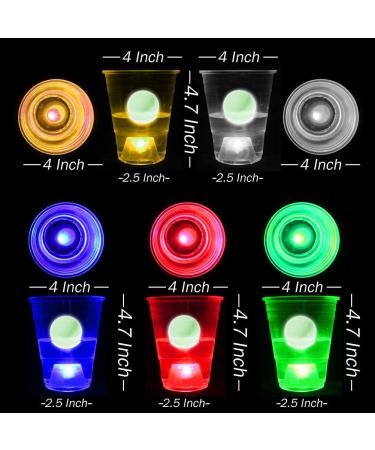 Glow in The Dark Beer Pong Set with 22 Light up Cups and 6 Glow Balls - Perfect for Indoor/Outdoor Party Games - Buy Online on GoSupps.com