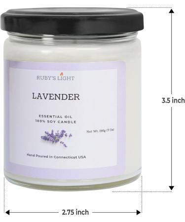 Lavender Essential Oil Candle - All-Natural Soy Wax | Aromatherapy | 9 Oz | Long-Lasting 40 Hour Burn | Perfect Gift for Men & Women - Buy Online on GoSupps.com