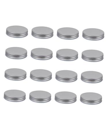 CIYODO 16pcs Mason Jar Lids Mason Jar Replacement Lids Air Tight Tinplate Lid Reusable Lids Bulk Sealing Canning Jars Tin Lid Glass Bottles Tinplate Mason Jar Lid Mug Glass Jar 7X7CM Silver