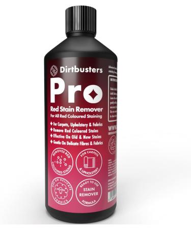 Dirtbusters Pro Red Wine Stain Remover - Professional Carpet and Upholstery Cleaner for Clothing & Fabrics Powerful Solution To Remove Stubborn Wine Stains - 1L