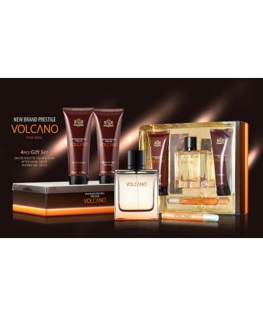 Prestige Volcano by New Brand for Men - 4 Pc Gift Set 3.3oz EDT Spray 4.3oz Shower Gel 4.3oz After Shave 0.5oz EDT Spray