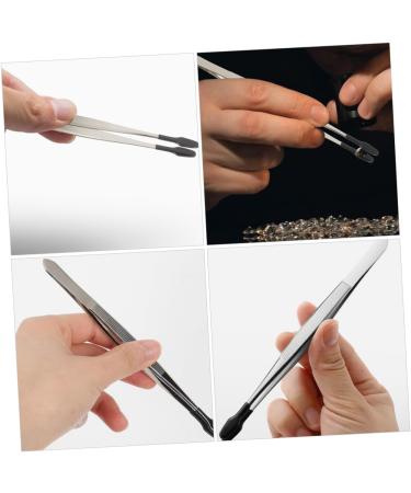 Minkissy 6 STK Stainless Steel Stamp Clip Brow Tool & Tweezers for Handicrafts - Jewelry Production Aid (15.20x1.00cm Set of 3) - Buy Online on GoSupps.com