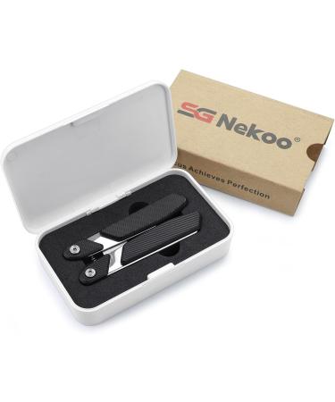 SGNEKOO Toe Nail Clippers for Thick Nails - Portable Heavy Duty Trimmer for Seniors & Adults | Sharp Folding Toenail Clipper for Ingrown Toenails - Black - Buy Online on GoSupps.com