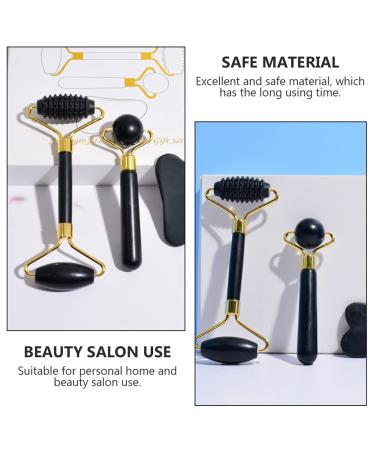 Beaupretty Obsidian Face Massager Set - 2pcs Facial Roller & Miss Horns Beauty Tool for Glowing Skin - Buy Online on GoSupps.com