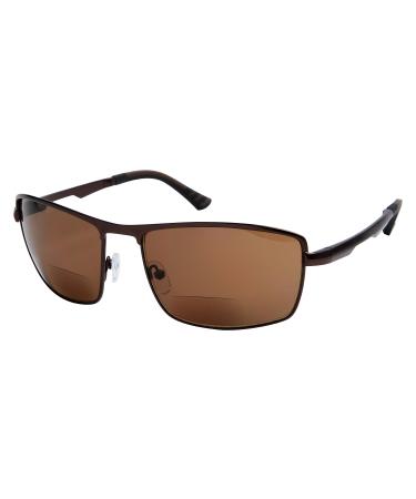 Eyekepper Bifocal Sunglasses Bifocal Sun Reader Outdoor Reading Glasses Men(Brown 1.50) +1.50 Brown