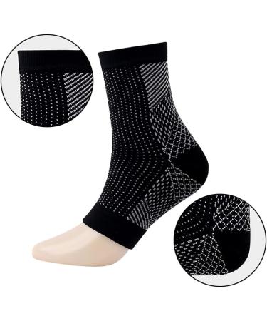 Valcatch Foot Compression Sleeves for Ankle and Heel Support | Toeless Stockings for Inflammation Relief & Improved Blood Circulation | Unisex S/M - Buy Online on GoSupps.com