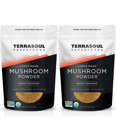 Terrasoul Superfoods Organic Lion's Mane Mushroom Powder (4:1 Extract)  11 Ounces