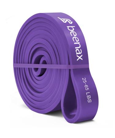 Beenax Resistance Bands Pull Up Assist Bands Set - Thick Heavy Different Levels Workout Exercise Bands for CrossFit Powerlifting Muscle and Strength Training Stretching Mobility Yoga - Men Women Purple (25-65 LBS)