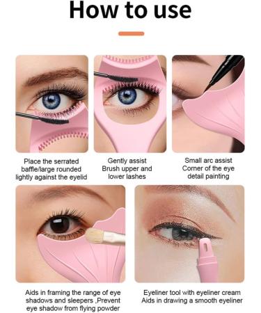 VILLCASE Pochoirs pour Eyeliner Femme en Silicone Rose Outil d'Aide au Maquillage des Yeux Compact Applicateur de Dessin d'Eyeliner et Mascara R utilisable pour Maquillage Pr cis au - Buy Online on GoSupps.com