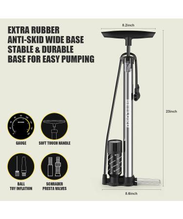 BEELORD Black Full Size Bicycle Pump - High Performance Cycling Pump - Buy Online on GoSupps.com