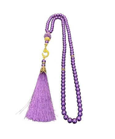 South Kieling prayer chain with 99 pearls imitation pearls for Muslims Festival fashionable Islamic jewelry party gift Deep Purple