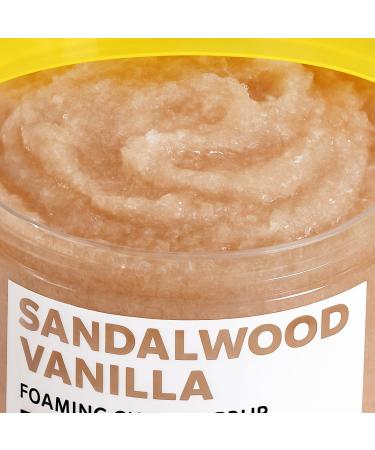 Foaming Body Scrub with Built-In Scrubber Sandalwood Vanilla Scent Exfoliates & Smooths Skin Hydrating Formula Paraben-Free 16 oz for All Skin Types - Buy Online on GoSupps.com