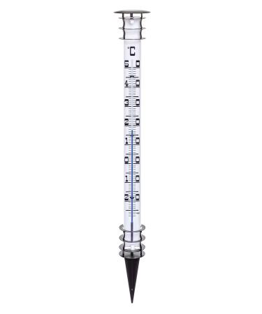 TFA Dostmann Jumbo analogue garden thermometer 12.2002 with ground spike black L 136 x W 136 x H 1150 mm