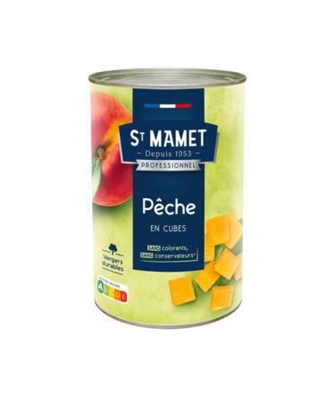 Saint Mamet Peach in light syrup cubes box 5/1