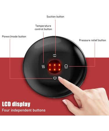 Electronic Cupping Therapy Device - Intelligent Electric Cupping & Gua Sha Massager for Pain Relief | 6-File Black - Buy Online on GoSupps.com