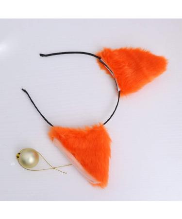 Lurrose Fox Ears Headband - Cute Plush Animal Hair Band for Kids, Girls & Women - Birthday Party Cosplay Accessory (Orange) - Buy Online on GoSupps.com
