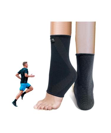 VJ Copper Ankle Brace Copper Infused Ankle Support Compression Sleeve for Men & Women for Foot Pain Relief Plantar Fasciitis Sprained Ankle M