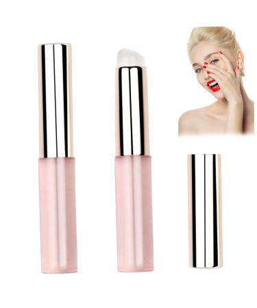 2Pcs Lipstick Brush with Dust-Proof Cover Soft Silicone Lip Applicator Portable Transparent Lipstick Applicator Wands for Lip Balm Lip Gloss Lip Stick Concealer Lip Brushes