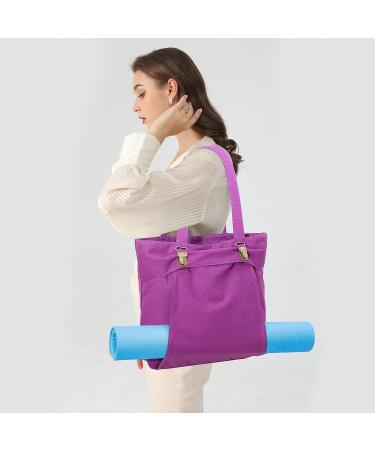 KUAK Yoga Mat Bag - Adjustable Yoga Mat Carrier Canvas Tote for Women Workout Pilates - Black - Buy Online on GoSupps.com