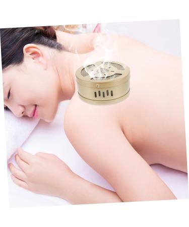 Beavorty Copper Moxa Burner - Smoke-Free Portable Moxibustion Box Adjustable Moxibustion Pot 2 STK 8x8cm for Massage - Golden - Buy Online on GoSupps.com