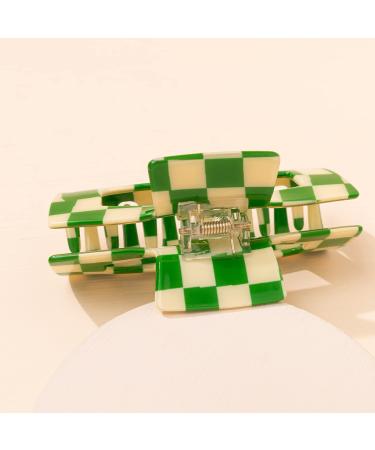 TODEROY Large Hair Claw Clips for Women - Green&Khaki-L Aesthetic Plaid Checker Design - Buy Online on GoSupps.com