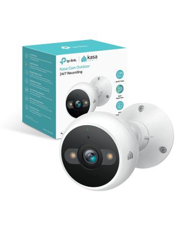 Kasa 4MP 2K Security Camera Outdoor Wired, IP65, Starlight Sensor & 98 Ft Night Vision, Motion/Person Detection, 2-Way Audio w/Siren, Cloud/SD Card Storage, Alexa &Google Assistant Compatible(KC420WS)