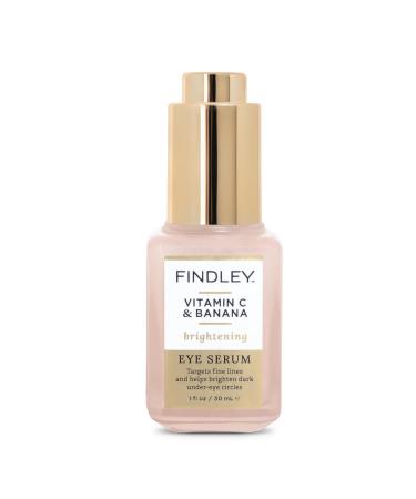 Findley Vitamin C & Banana Brightening Eye Serum Targets Fine Lines & Dark Circles Hydrating & Nourishing Formula Anti-Aging (1 Fl Oz) - Buy Online on GoSupps.com