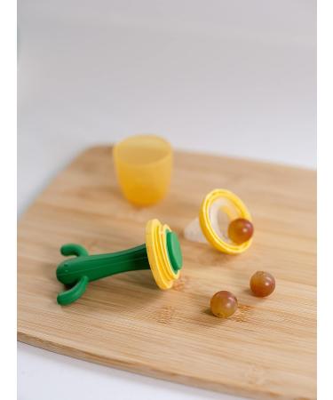 Lollaland 2-in-1 Cactus Fruit Feeder Pacifier for Babies - Food Teethers with Silicone Pouch - Buy Online on GoSupps.com