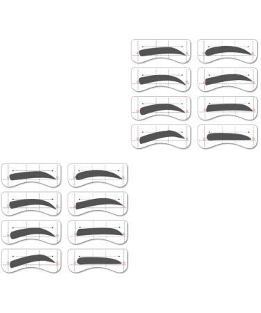 POPETPOP 64 Pairs 8 Eyebrow Stamp Eyebrow Tracer Molds Eyebrow Template Suite Eyebrow Marks Eyebrow Lines 1 count (Pack of 1) As Shownx2pcs