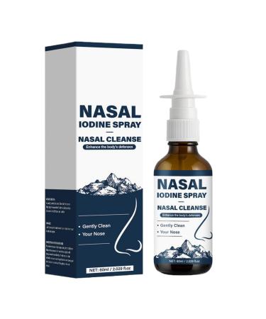 Iodine nasal spray for oral hygiene 60 ml nose cleaner iodine nasal spray lowirritation and painfree for the protection of the whole family for adults