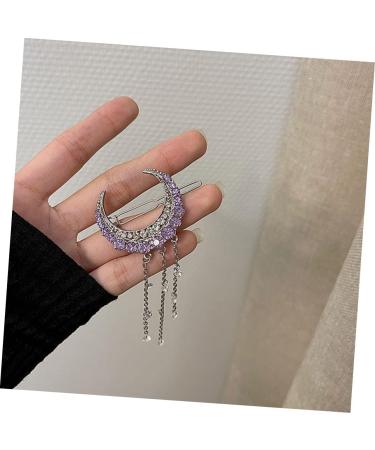 Ipetboom Hairpin Korean Hair Clips Star Hair Clips Star Headpiece Tassel Hair Clip Rhinestone Headpiece Womens Hair Accessories Rhinestone Barrettes Crescent Moon Alloy South Korea Miss - Buy Online on GoSupps.com