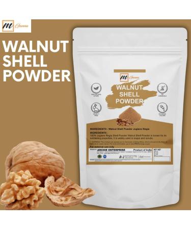 mGanna 100% Natural Walnut Shell Powder (Mesh Size 60-80) 0.5 LBS / 227 GMS for Gentle Skin Exfoliation Scrubs and Face Masks - Buy Online on GoSupps.com