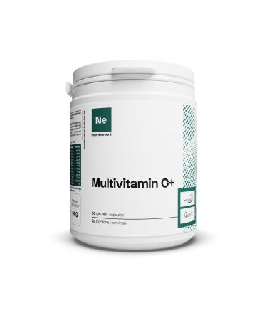 Multivitamin C+ - 60 capsules - Enhanced with Vitamin C - Food Supplement - Immunity - Fatigue - Nervous System and Bone - Beauty Skin and Hair | Nutrielement by Nutrimuscle