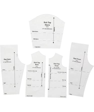 YICBOR Quilting Rulers and Templates - Quick-Trace Doll Fashions Wardrobe Basic Set - 5 Durable Plastic Patterns - Buy Online on GoSupps.com