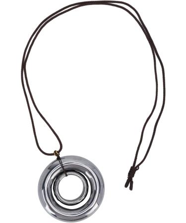 Verdant Touch Terahertz Pendant with Double Loop Charm | Natural Energy Stone Necklace 60x180 cm - Buy Online on GoSupps.com