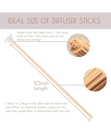 HOSSIAN 50pcs Fiber Reed Diffuser Sticks - 10inch Natural Rattan Refill Pack for Home Fragrance - Buy Online on GoSupps.com