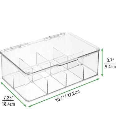 mDesign Clear Plastic First Aid Kit Storage Box - Organizes Medicine and Supplies in Bathroom, Kitchen, Cabinet, or Closet - 8 Divided Sections for Easy Organization - Buy Online on GoSupps.com