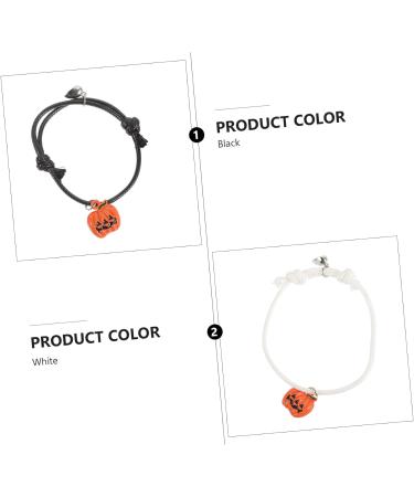 PRETYZOOM 2 Pcs Halloween Bracelet Pumpkin Pendant Bracelet 2pcs Halloween Wristband Couples Bracelets Locket Halloween Pumpkin Charm Bracelet Lovers Rope Gift Heart-shaped - Buy Online on GoSupps.com