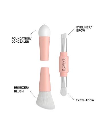 Physicians Formula 4-in-1 Makeup Brush and Sponge Set - Premium Brushes & Precision Sponge for Powder and Liquid Makeup - Buy Online on GoSupps.com