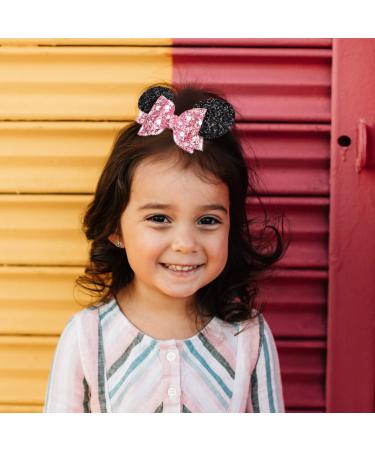 5 Inch Mouse Hair Bows - Glitter Polka Dot Barrettes for Girls | Theme Park Costume Party Accessories (4pcs) - Buy Online on GoSupps.com