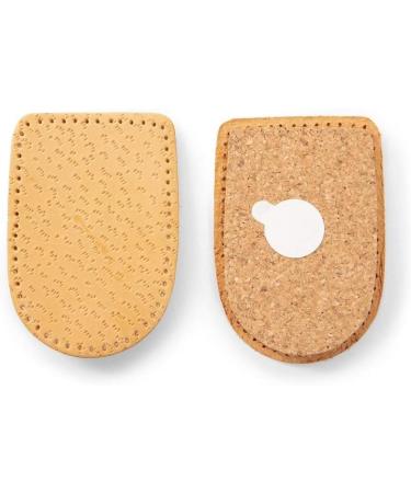 Kaps Orthotic Heel Lift Raise - Genuine Leather & Cork, Self-Adhesive - Achilles Tendonitis Relief - Women UK 2-7 EUR 35-40 Beige - Buy Online on GoSupps.com