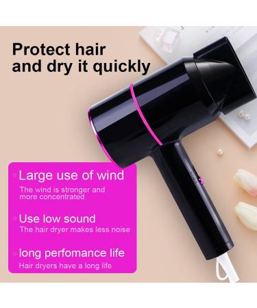 JUZOXEO Ionic Hair Dryer 1800W - Professional Blow Dryer with Powerful AC Motor and Negative Ion Technology - 3 Heating/2 Speed/Cold Settings - Ideal for Family, Salon, Travel, Children, and Pregnant Women - Buy Online on GoSupps.com