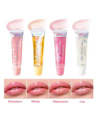 ZAIDOC 2-in-1 Lip Gloss & Balm Glassy Glowy Shine Tinted Moisturizing Lip Care Nourishes with Vitamin E & Beeswax Watermelon 0.24/0.14oz (rice) - Buy Online on GoSupps.com